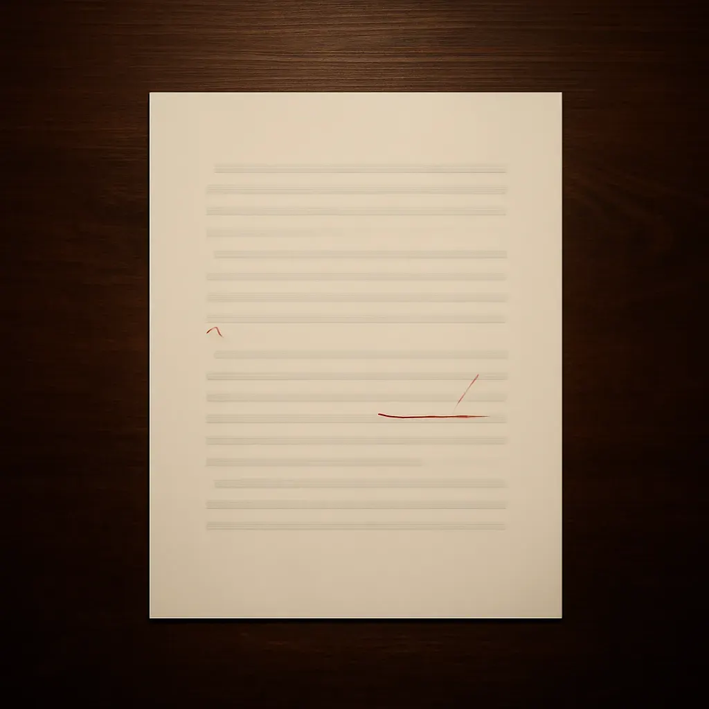 A marked manuscript — the actual proofing process, not a prop.